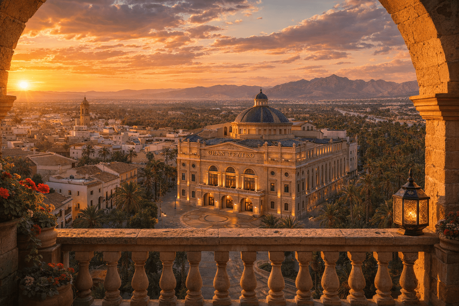 Vista cinematográfica de Gran Teatro de Elche, Elche
