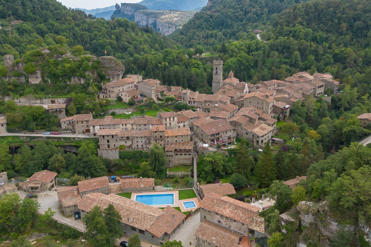 Stunning view of Rupit, the world's most beautiful village, showcasing its unique architecture and natural landscapes.