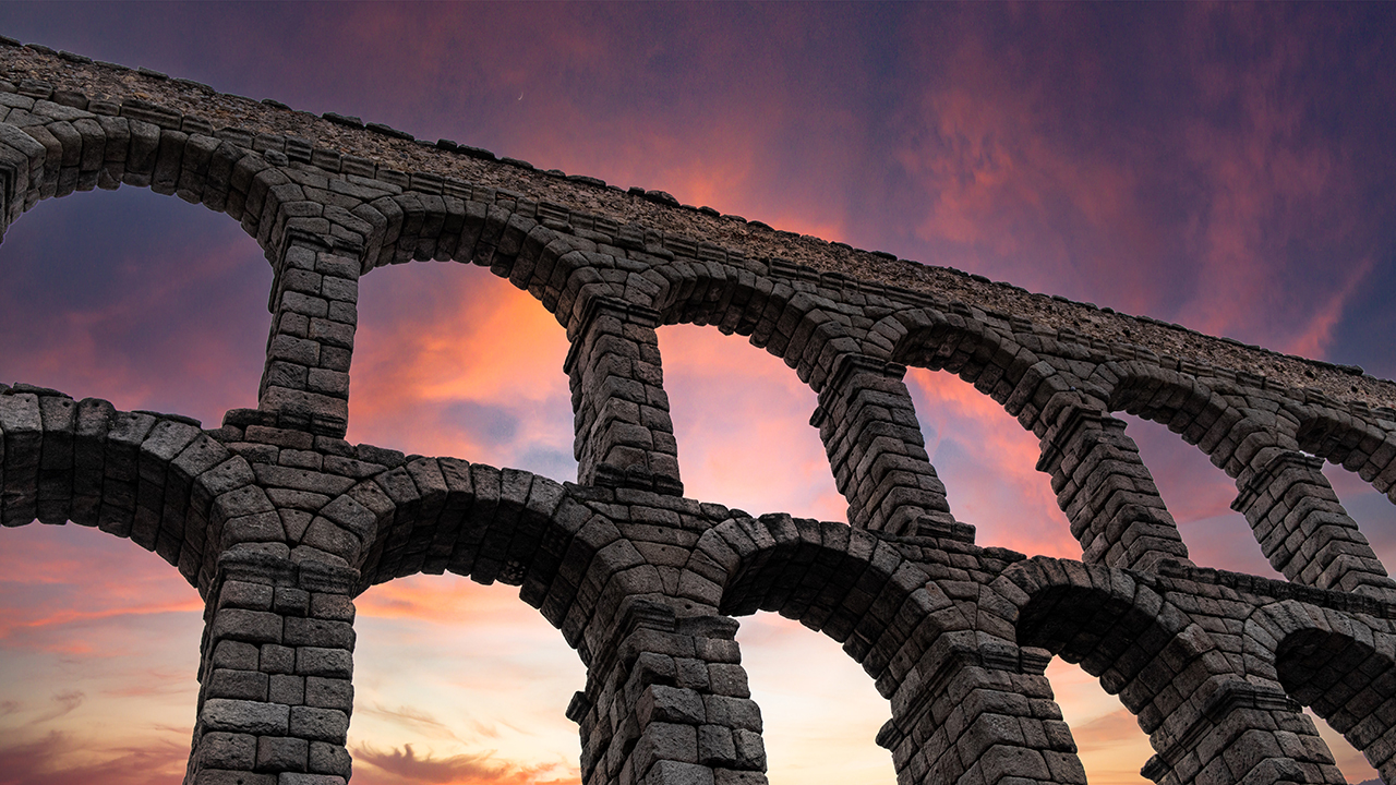 The impressive aqueduct of Segovia